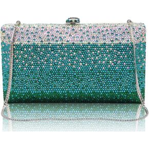 Luxury Crystal Clutch Purses for women Rhinestone Bride Wedding Party Evening Bag AB Stone Box Handbag for Prom Birthday