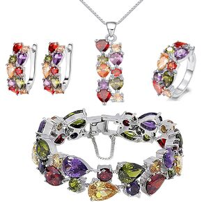 Hermosa Gemstone Bracelets+ Earrings+ Pendants + Ring Jewelry Set