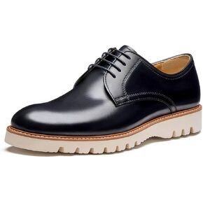 Jepsengord Men's Dress Shoes Genuine Italian Cowhide Leather Casual Oxford Derby Sneakers Comfortable Formal Shoes