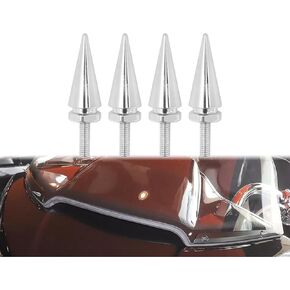Windshield Spike Bolts Motorcycle Fairing Bolts Windscreen Trim Screws Windshield Bolts Fit for Harley Road Glide 2015-2023 4 PCS (Color:Chrome)
