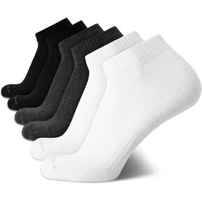 Cole Haan Men's Athletic Socks - 6 Pack Soft Performance Quarter Cut Ankle Socks