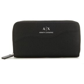 A | X ARMANI EXCHANGE Wave Continental Zip Around Wallet, Nero