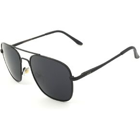 J+S Premium Military Style Classic Square Aviator Sunglasses, Polarized, 100% UV protection for Men Women