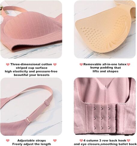 Push Up Bras for Women Wireless Bra Silicone Soft Support Seamless Comfortable Wire Free Bralette Small to Plus Size in Kuwait