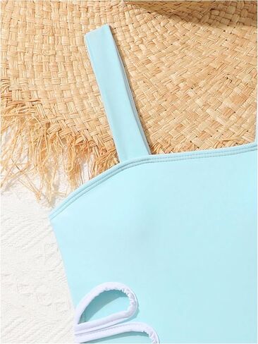 بدلة سباحة من قطعة واحدة للفتيات من SHENHE ذات ألوان متعددة، ملابس سباحة رياضية للشاطئ in Kuwait