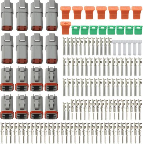 Carbhub 8 Set 6 Pin Connectors with Waterproof Electrical Wire Connector with Stamped Contacts and Seal Plug Fit for cars, motorcycles, trucks, ships, trucks, buses, off-highway, construction in Saudi Arabia