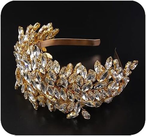 JWICOS Crystal Bridal Headband Tiara Wedding Headpiece for Bride Wedding Hair Accessories for Women and Girls in Saudi Arabia