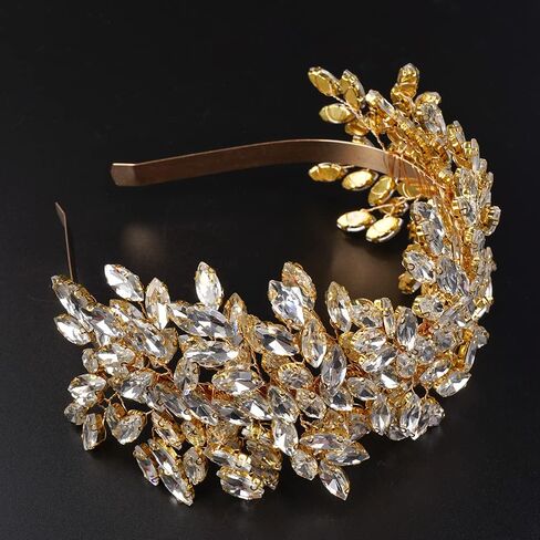 JWICOS Crystal Bridal Headband Tiara Wedding Headpiece for Bride Wedding Hair Accessories for Women and Girls in Saudi Arabia