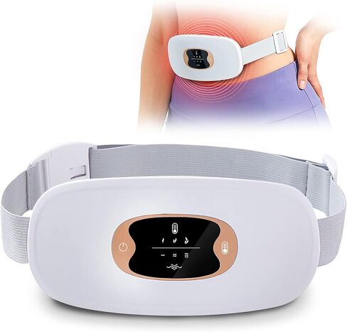 وسادة تسخين محمولة لاسلكية للتشنجات - وسادات تسخين الحيض للتشنجات مع 3 مدلك + 3 إعدادات للحرارة - وسادة تسخين صغيرة قابلة لإعادة الشحن وقابلة للتعديل لفترة السفر للتشنجات - تخفيف آلام الدورة الشهرية in Kuwait