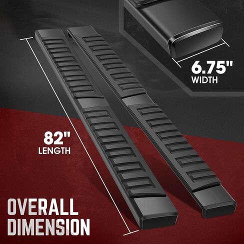 DNA MOTORING 6.75" Wide Flat Running Boards Side Step Bars Compatible with 2007-2021 Toyota Tundra Crew Max, STEPB-A-0036 in Saudi Arabia
