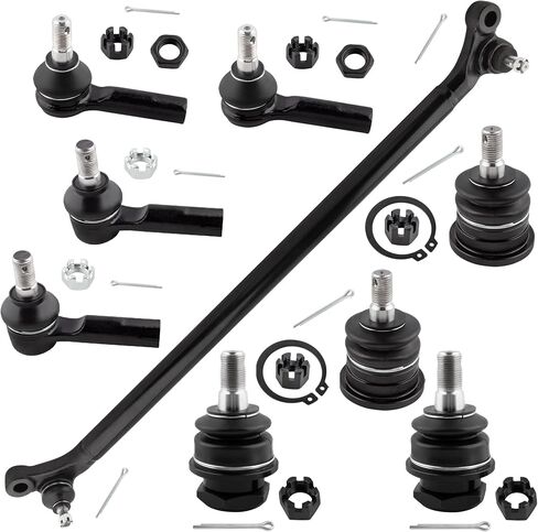 BOXI (Set of 9) Front Inner Outer Tie Rod Upper Lower Ball Joint Center Link Fit for Nissan Frontier 1998-2000 4WD / Frontier 2001-2004 3.3L / Xterra 2000-2004 | ES3661 ES3660 K90663 K80591 DS80593 in Saudi Arabia