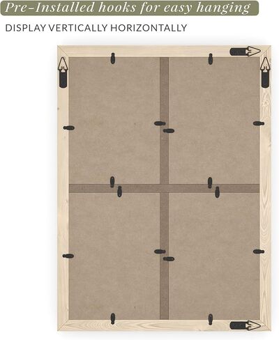 Barnyard Designs 4x6 or 5x7 Collage Picture Frames, 4 Photo Openings w/Mat for Multiple Pictures, Distressed Rustic Wood Farmhouse Frame for Wall, 16x12 (Brown) in Kuwait