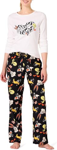 Amazon Essentials Looney Tunes Women's Flannel Pajama Sleep Sets in Saudi Arabia