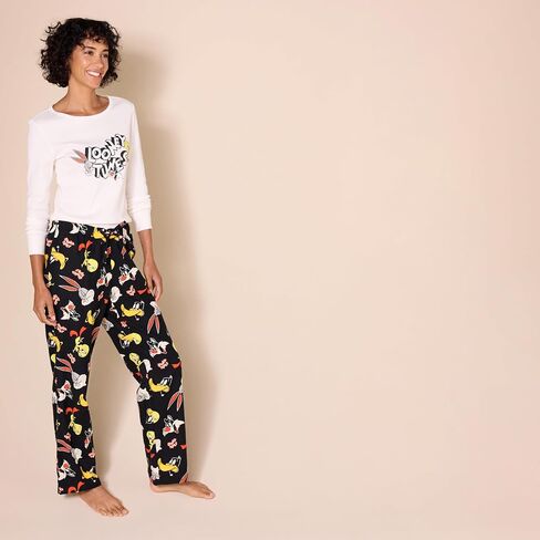 Amazon Essentials Looney Tunes Women's Flannel Pajama Sleep Sets in Saudi Arabia