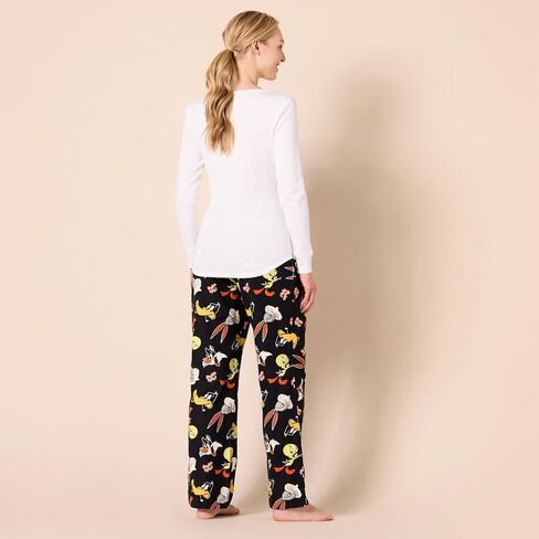 Amazon Essentials Looney Tunes Women's Flannel Pajama Sleep Sets in Saudi Arabia