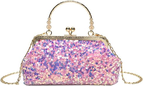 المرأة الترتر مساء حقيبة يد بريق مقبض علوي محفظة سلسلة حقيبة عبر الجسم in Kuwait