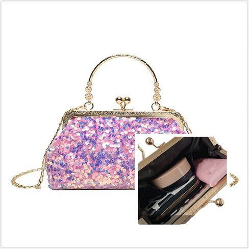 المرأة الترتر مساء حقيبة يد بريق مقبض علوي محفظة سلسلة حقيبة عبر الجسم in Kuwait