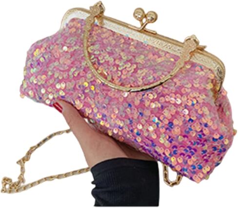 المرأة الترتر مساء حقيبة يد بريق مقبض علوي محفظة سلسلة حقيبة عبر الجسم in Kuwait