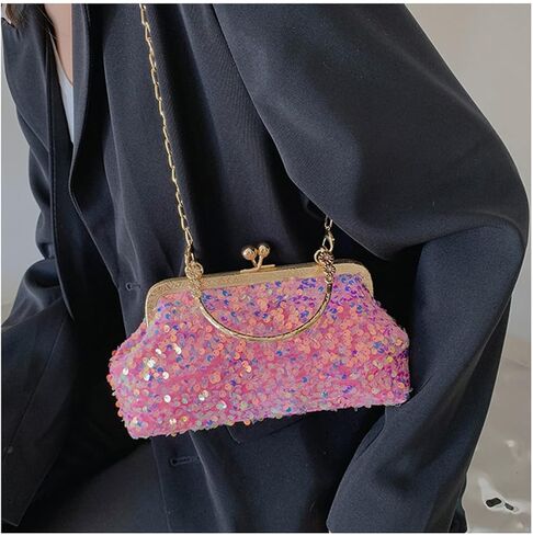 المرأة الترتر مساء حقيبة يد بريق مقبض علوي محفظة سلسلة حقيبة عبر الجسم in Kuwait