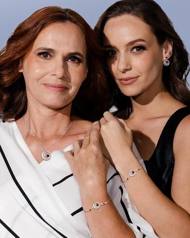 مجموعة مجوهرات FANCIME Moon Star، سوار قلادة من الفضة الإسترليني عيار 925، أقراط من الفضة الإسترليني عيار 925، قلادة من الياقوت، مجوهرات راقية، هدايا عيد ميلاد لأمها in Kuwait