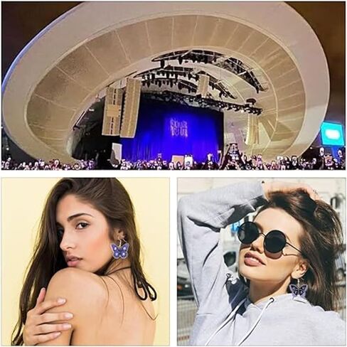 Olivia 𝑮𝑼𝑻𝑺 𝑺𝑶𝑼𝑹 Bracelet Earrings Set, Earrings Acrylic Purple Butterfly, Pottery Bracelet Jewelry Concert Inspired Earrings, Merch Accessories Costume Fans Gifts in Saudi Arabia