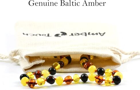 Baltic Amber Necklace and Amber Bracelet - Natural Amber from Baltic Region (13in. and 5.5in.) in Kuwait