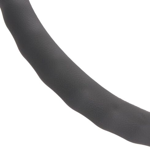 غطاء عجلة قيادة السيارة من الجلد الأسود BDK SW-899-LK مقاس كبير من 15.5 إلى 16 بوصة، سهل التركيب in Saudi Arabia