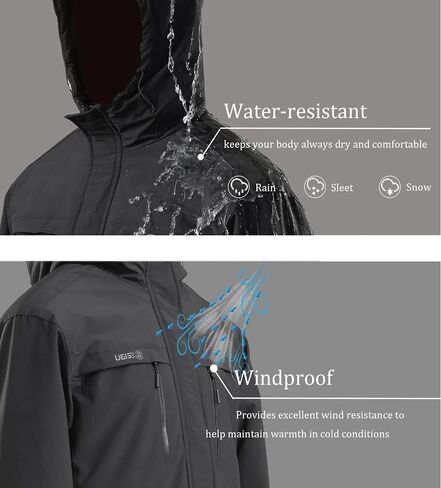 V.A.TOR 189 UNCO&BOROR Men's Ski Jacket Winter Warm Snow Coat Waterproof Hooded Outerwear Raincoats in Kuwait