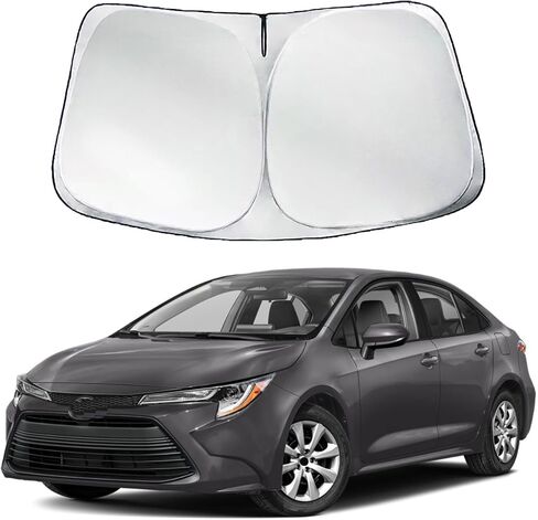 Front Windshield Sun Shade Car Window Compatible with Toyota Corolla Sunshade Upgraded New 2025-2019 SE XSE L LE XLE Hybrid Sedan 2025 2024 2023 2022 2021 2020 2019 Sun Shield Cover Visor in Saudi Arabia