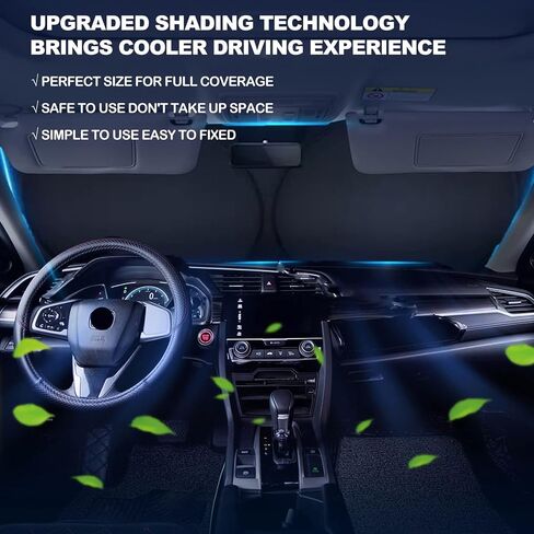 Front Windshield Sun Shade Car Window Compatible with Toyota Corolla Sunshade Upgraded New 2025-2019 SE XSE L LE XLE Hybrid Sedan 2025 2024 2023 2022 2021 2020 2019 Sun Shield Cover Visor in Saudi Arabia