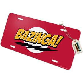 GRAPHICS & MORE The Big Bang Theory Sheldon Bazinga Novelty Metal Vanity Tag License Plate