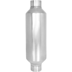 2 Inch Exhaust Mufflers,2" Inlet to 2"Outlet 13"Overall Length Automotive Replacement Exhaust Mufflers, Universal Stainless Steel Polished Resonator (2"/4")