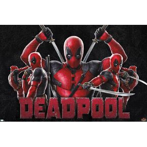 Trends International Marvel Deadpool & Wolverine - Deadpool Wall Poster, 34L x 22.4W, Unframed Version