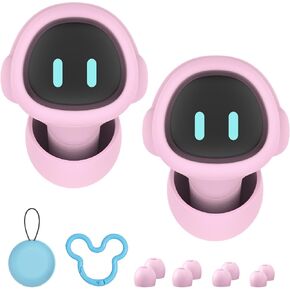 Kids Ear Plugs(6-12 yrs),Noise Cancelling Earplugs for Kids/Adult with Small Ears, Silicone Noise Reduction Ear Plugs for Concerts/Socializing/Airplane/School/Focus,Robot Design,Calm Purple Style