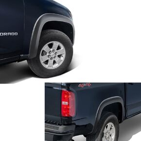 Bushwacker OE Style Factory Front & Rear Fender Flares | 4-Piece Set, Black, Smooth Finish | 40985-02 | Fits 2015-2020 Chevrolet Colorado