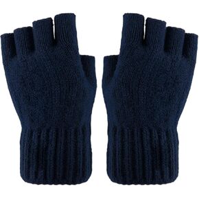 Larcele Alpaca Wool Men’s Warmer Half-Finger Winter Gloves BZST-04