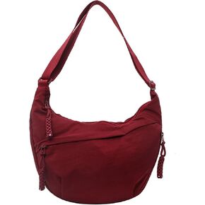 Crescent Shoulder Bag Nylon Crossbody Bag for Women Men Sling Bag Purse Hobo Bag Slouchy Dumpling Bag