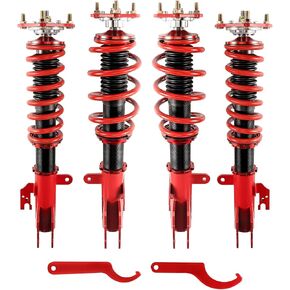 EVIL ENERGY Coilovers Compatible for Toyota Camry 1992-2001, for Avalon 1995-2003, for Solara 1999-2003, for Lexus ES300 1992-2001, Height Adjustable Coilovers Lowering Kit, Red