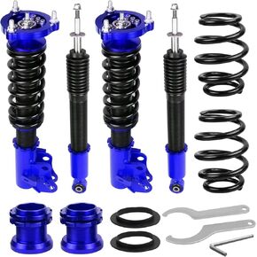 BHB Adjustable Coilovers Compatible with Honda Civic 2006-2011, Acura CSX 2006-2011 Coil Spring Absorber Struts Suspension Lowering Kit Blue in Kuwait