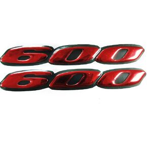 Red 3D Logo Emblem Sticker Decal Polish Gloss Raise Up Compatible with Suzuki GSXR 600 CBR600 RR VLX600 F5 F4i