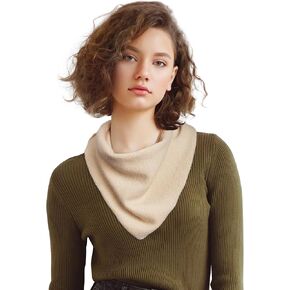 Molans Women Winter Knit Neck Scarf - Warm Crochet Neck Scarf Triangle Neck Scarf For Women Girls