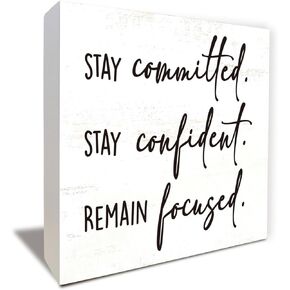 ديكور المكتب، ديكورات المكتب للعمل، ديكور حائط ملهم، علامة صندوق للمنزل والمكتب، رف طاولة الديكور، هدايا زملاء العمل، علامة العمل الجماعي، 5 × 5 بوصة in Kuwait