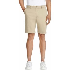 IZOD Mens Mid-Weight Saltwater Flat Front Stretch Chino Short (as1, Waist, Numeric_34, Regular, Khaki)
