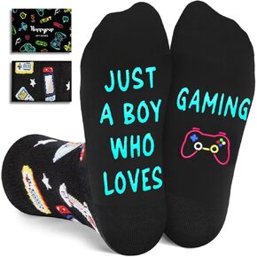 Gaming Socks for Kids - Video Game Gifts for Adult,Gaming Gifts for Teen Boys, Gamer Stocking Stuffers