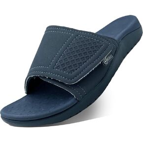 RX Unisex Slide & Flip-Flop Sandals -Orthotic Recovery Sandal with Comfortable Arch Support and Adjustable Strap for Foot and Leg Pain Relief, for Men and Women