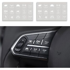 2Pcs Novelty Stickers for Car or Truck Unused Button, Car Sticker and Decals, Funny Automotive Label Dash Button Switch Control Sticker, Universal Car Interior Decoration Accessories