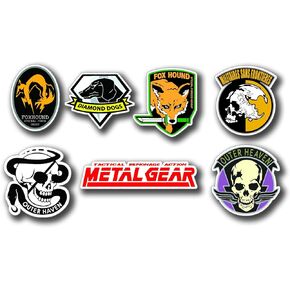 Metal Gear, MSF , Diamond Dog ,Outer Heaven , Fox Hound - Set of 7 Large Stickers , Digitaly Printed on a ORAFOL media with size 54 x 40 cm