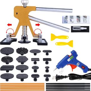 Car Dent Puller Kit Dent Removal Kit,32pcs Car Dent Remover,Car Dent Repair Kit,Paintless Dent Repair Kit,Dent Remover Tool for Car,Body Repair Dent Removal Tools,Suction Cup Dent Puller PDR Tools