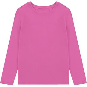 UNACOO Kids Long Sleeve Shirts Girls Shirts Boy's Cotton Long Sleeve Shirts Layer Shirts Regular Fit (Age 3-12 Years)
