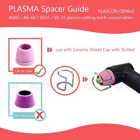 PLAXCON AG60 SG55 دليل المواجهة البلازما نقطتين المواجهة تناسب CUT50 CUT50D Cut50DP Cut60 LGK60 قاطع البلازما AG60 / SG55 ملحقات شعلة قطع البلازما PK-2 in Saudi Arabia